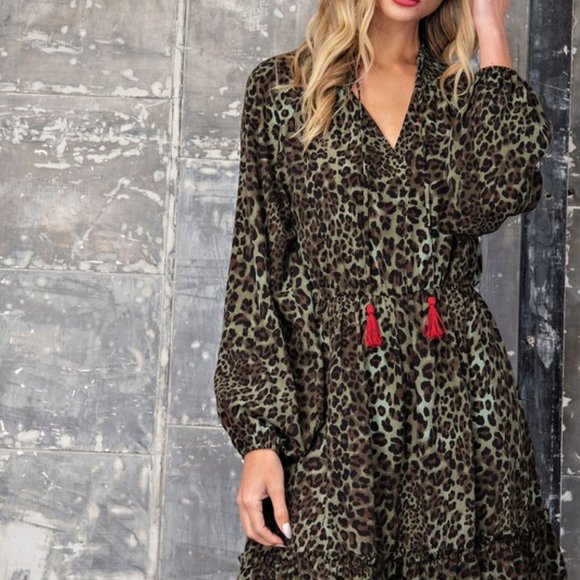 Leopard Ruffle Dress - Picture 8 of 8